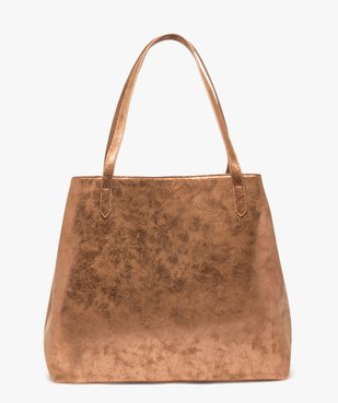 Sac cabas métallisé grand format femme vue1 - GEMO (ACCESS) - GEMO