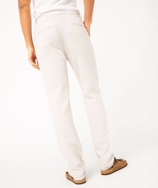 Pantalon chino ou de costume en lin souple homme vue3 - GEMO 4G HOMME - GEMO