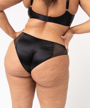 Shorty femme grande taille en dentelle pailletée et microfibre vue2 - GEMO(HOMWR FEM) - GEMO