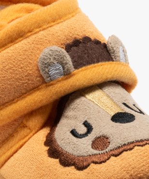 Chaussons bébé garçon bottillons en velours lion vue6 - GEMO 4G BEBE - GEMO