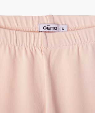 Legging long uni en coton stretch fille vue2 - GEMO (ENFANT) - GEMO