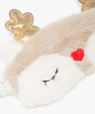 Masque de nuit en peluche motif renne Noël femme vue2 - GEMO (ACCESS) - GEMO