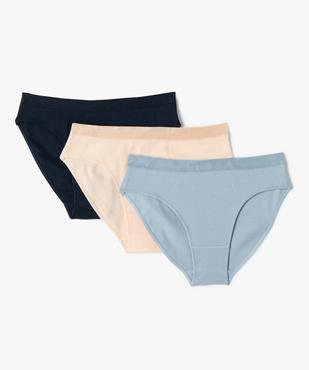 Culottes unies avec ceinture satinée fille (lot de 3) vue1 - GEMO 4G FILLE - GEMO