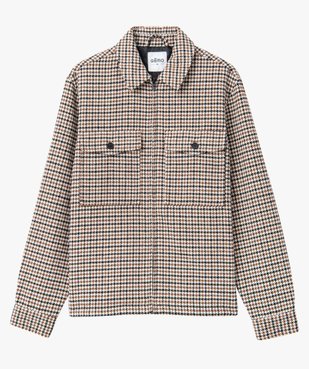 Veste homme zippée à motif pied de coq vue4 - GEMO (HOMME) - GEMO