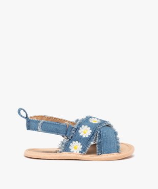 Chaussons de naissance bébé fille sandales en denim vue1 - GEMO 4G BEBE - GEMO