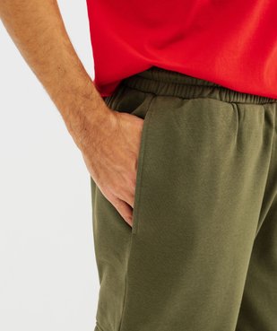 Pantalon de jogging en molleton douillet coupe cargo homme - Roadsign vue4 - ROADSIGN D - GEMO