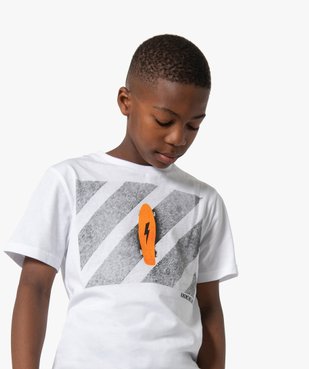 Tee-shirt garçon à manches courtes imprimé streetwear vue1 - GEMO (JUNIOR) - GEMO