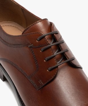 Derbies homme dessus en cuir uni à lacets ronds - Taneo vue7 - TANEO - GEMO