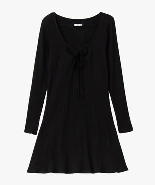 Robe à manches longues avec décolleté fantaisie femme vue4 - GEMO(FEMME PAP) - GEMO