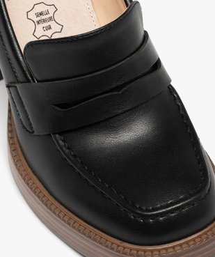 Mocassins femme à talon haut et plateforme Penny Loafer  vue8 - FOLLOW ME - GEMO