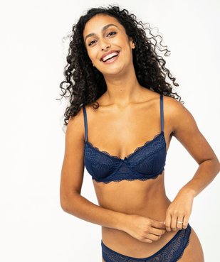 Soutien-gorge à armatures forme corbeille en dentelle vue2 - GEMO(HOMWR FEM) - GEMO