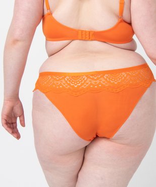 Culotte femme grande taille en dentelle et microfibre  vue3 - GEMO(HOMWR FEM) - GEMO