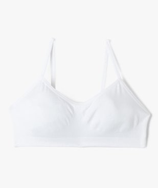 Brassière à fines bretelles en maille extensible fille vue1 - GEMO (JUNIOR) - GEMO