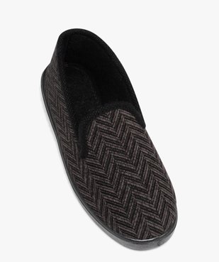 Chaussons style charentaises à motifs chevrons homme vue5 - G'FLEX - GEMO