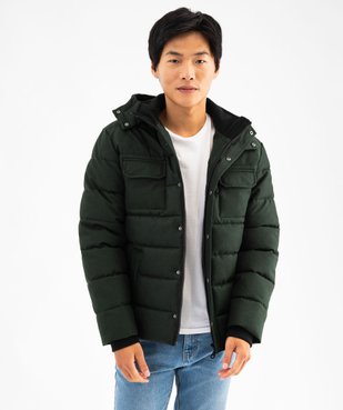 Blouson chiné à capuche amovible homme vue1 - GEMO 4G HOMME - GEMO