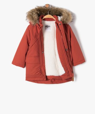 Parka bébé garçon à capuche et doublure chaude vue2 - GEMO 4G BEBE - GEMO