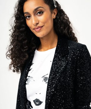 Veste en velours et sequins femme  vue2 - GEMO(FEMME PAP) - GEMO