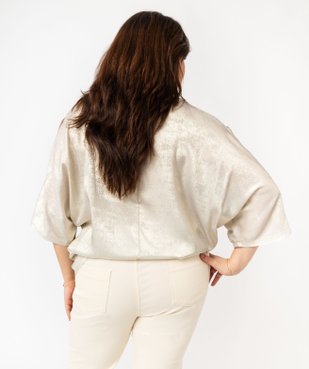 Blouse scintillante à manches chauve-souris femme grande taille vue3 - GEMO (G TAILLE) - GEMO