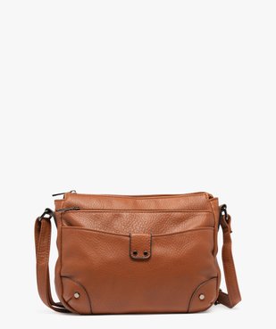 Sac besace compact en matière grainée souple femme vue1 - GEMO (ACCESS) - GEMO