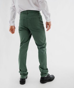 Pantalon en coton stretch coupe Regular homme vue3 - GEMO (HOMME) - GEMO