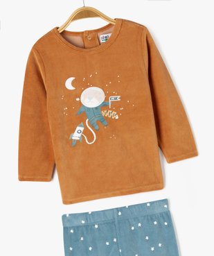 Pyjama en velours 2 pièces imprimé tigre astronaute bébé vue2 - GEMO 4G BEBE - GEMO