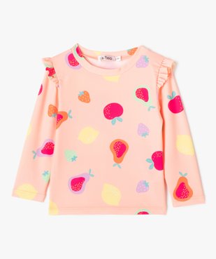 Tee-shirt de bain anti UV à motifs fruits bébé fille vue2 - GEMO 4G BEBE - GEMO