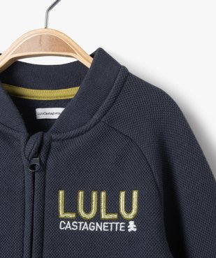 Sweat zippé en maille piquée bébé garçon - LuluCastagnette vue3 - LULUCASTAGNETTE - GEMO