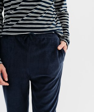 Pyjama en velours avec haut rayé homme vue5 - GEMO(HOMWR HOM) - GEMO