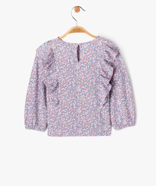 Blouse à manches longues avec volants sur les épaules bébé fille vue3 - GEMO(BEBE DEBT) - GEMO