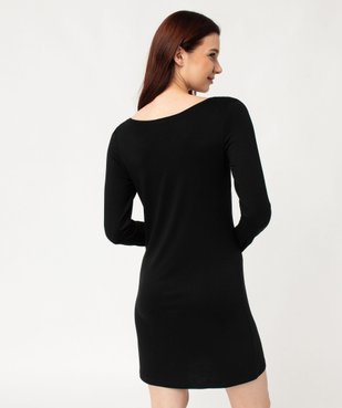 Chemise de nuit à manches longues femme vue3 - GEMO 4G FEMME - GEMO