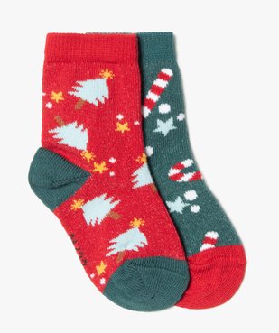 Chaussettes bébé fille tige haute motif Noël (lot de 2) vue1 - GEMO 4G BEBE - GEMO