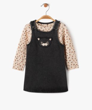 Ensemble 2 pièces robe et tee-shirt bébé fille vue1 - GEMO(BEBE DEBT) - GEMO