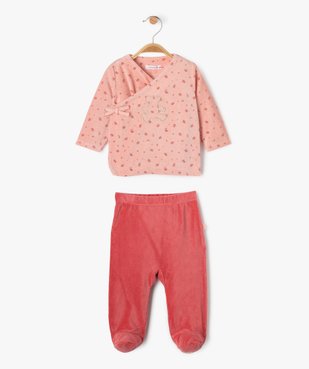 Pyjama velours 2 pièces bébé fille - LuluCastagnette vue1 - LULU G4G - GEMO