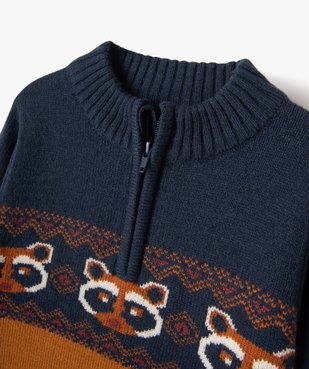 Pull en maille avec motifs pandas garçon vue2 - GEMO (ENFANT) - GEMO