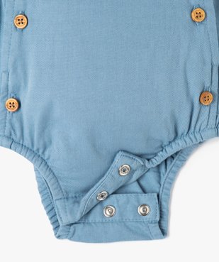 Combishort bébé à bretelles coupe barboteuse vue3 - GEMO(BB COUCHE) - GEMO