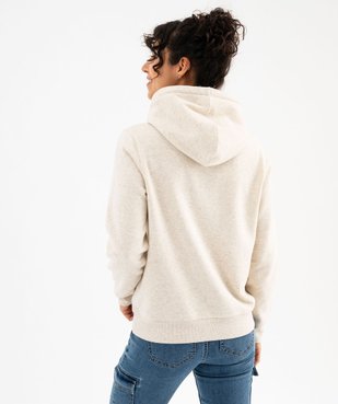 Sweat à capuche en molleton doux femme vue4 - GEMO(FEMME PAP) - GEMO