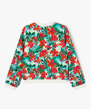 Veste zippée en viscose à motifs fleuris fille vue3 - GEMO 4G FILLE - GEMO