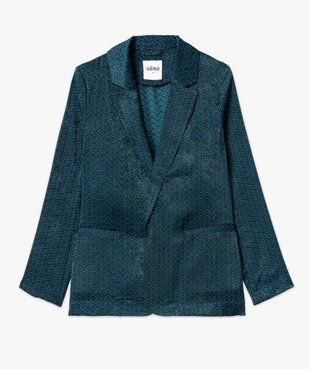 Veste blazer femme imprimée en matière satinée vue4 - GEMO(FEMME PAP) - GEMO