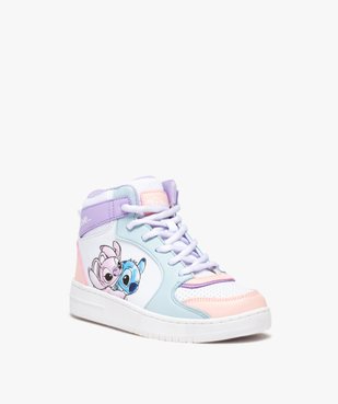 Baskets fille mid-cut pastel à zip imprimées Stitch et Angel - Disney vue2 - LILO & STITCH - GEMO