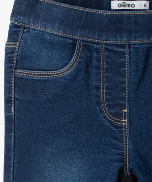 Jegging délavé avec taille ajustable fille vue3 - GEMO 4G FILLE - GEMO