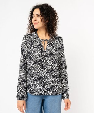 Blouse manches longues à motifs fleuris femme vue5 - GEMO(FEMME PAP) - GEMO