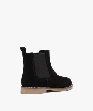 Boots fille unies style Chelsea en suédine  vue4 - GEMO (ENFANT) - GEMO