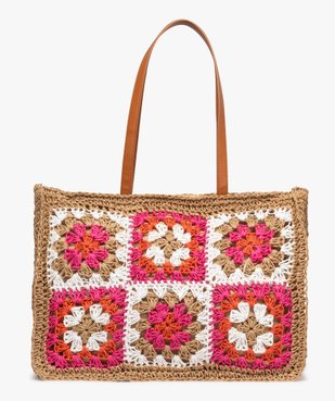 Sac de plage en paille à motifs femme vue2 - GEMO (ACCESS) - GEMO