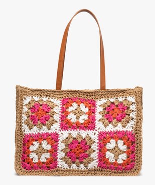 Sac de plage en paille à motifs femme vue1 - GEMO (ACCESS) - GEMO