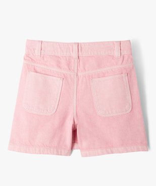 Jupe short en toile denim colorée fille vue7 - GEMO (ENFANT) - GEMO