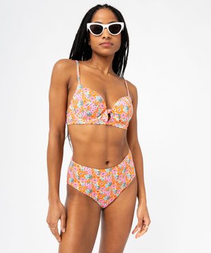 Bas de maillot de bain à motifs fleuris femme vue3 - GEMO 4G FEMME - GEMO