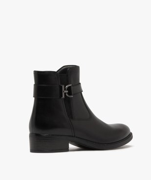 Bottines femme dessus en cuir avec bride fantaisie et à zip - Tanéo vue4 - TANEO - GEMO