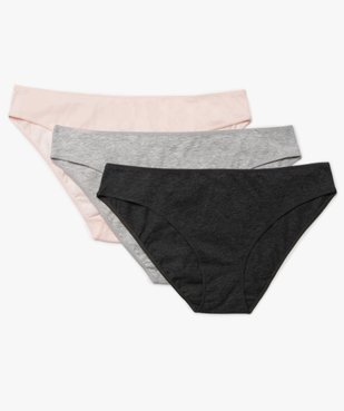 Culottes avec coutures plates (lot de 3) femme vue1 - GEMO 4G FEMME - GEMO