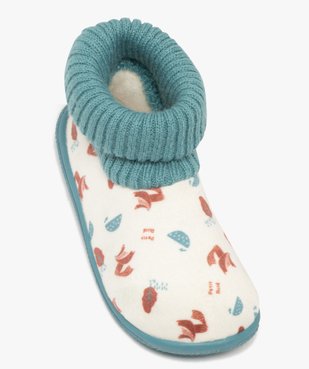 Chaussons bébé garçon à col chaussette petit renard vue5 - GEMO 4G BEBE - GEMO