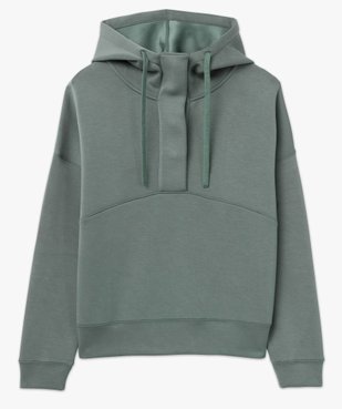 Sweat à capuche oversize en maille douce femme vue4 - GEMO(FEMME PAP) - GEMO